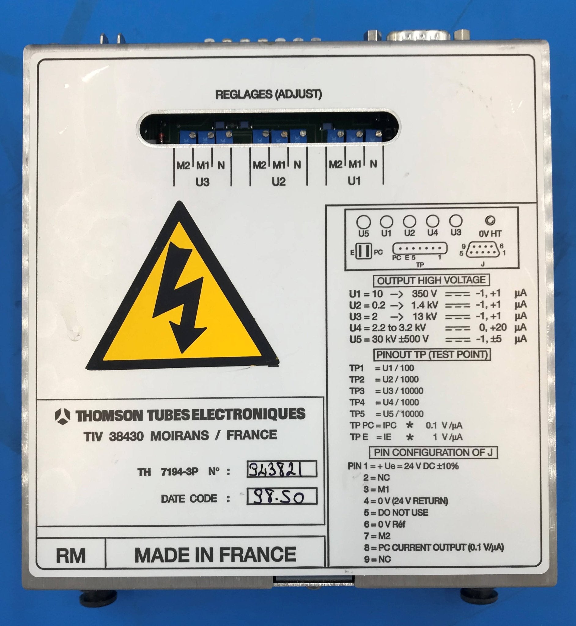 HV II Power Supply (TH 7194-3P/00-900752-01Thales/OEC 9600
