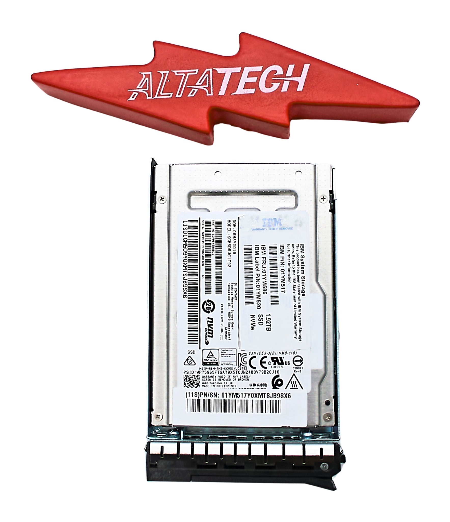 IBM 01YM517 1.92TB 2.5" NVMe Flash Drive