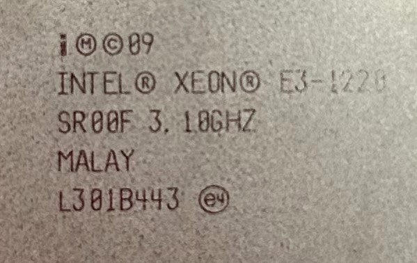 IBM SR00F 3.1GHZ/8MB/80W/ 4C PRC, E3-1220