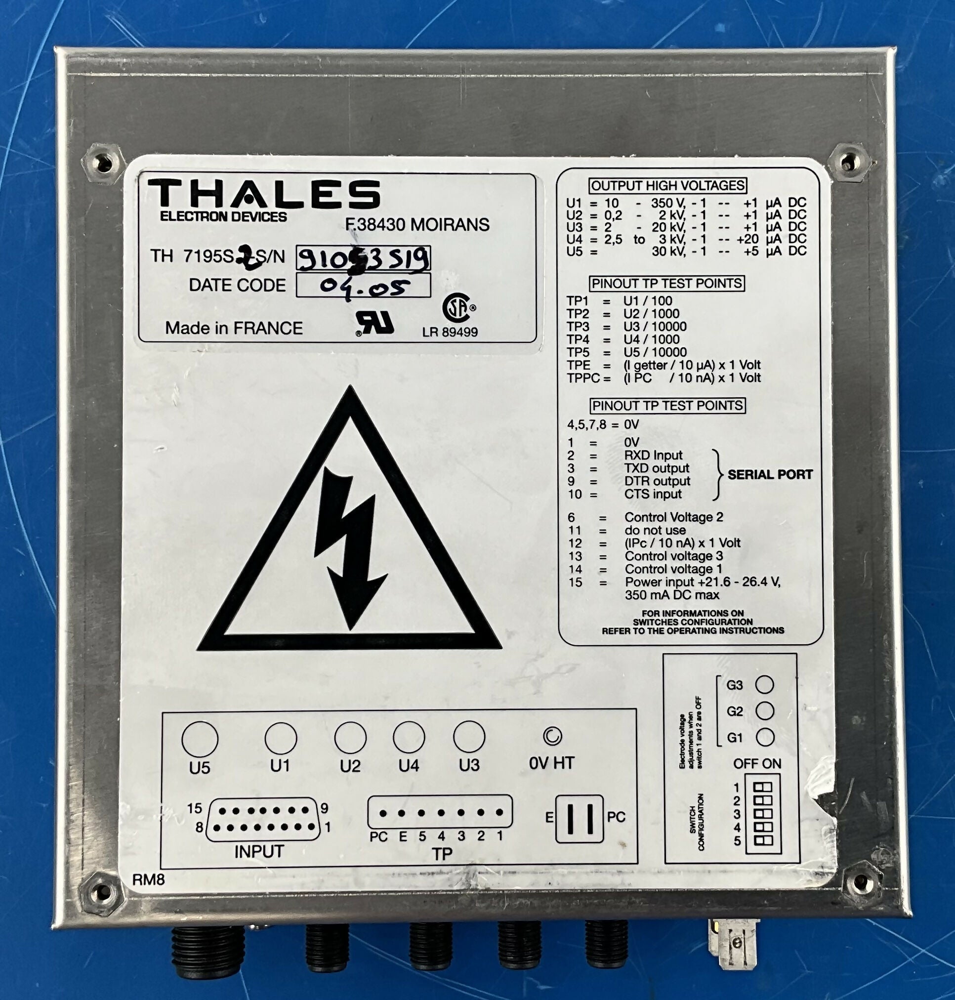 Image Intensifier HV Power Supply (TH-7195S-2) THALES