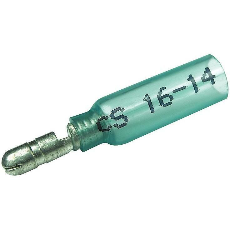 Seachoice 50-61741 Insulated Heat Shrink Bullet Terminals, Male
