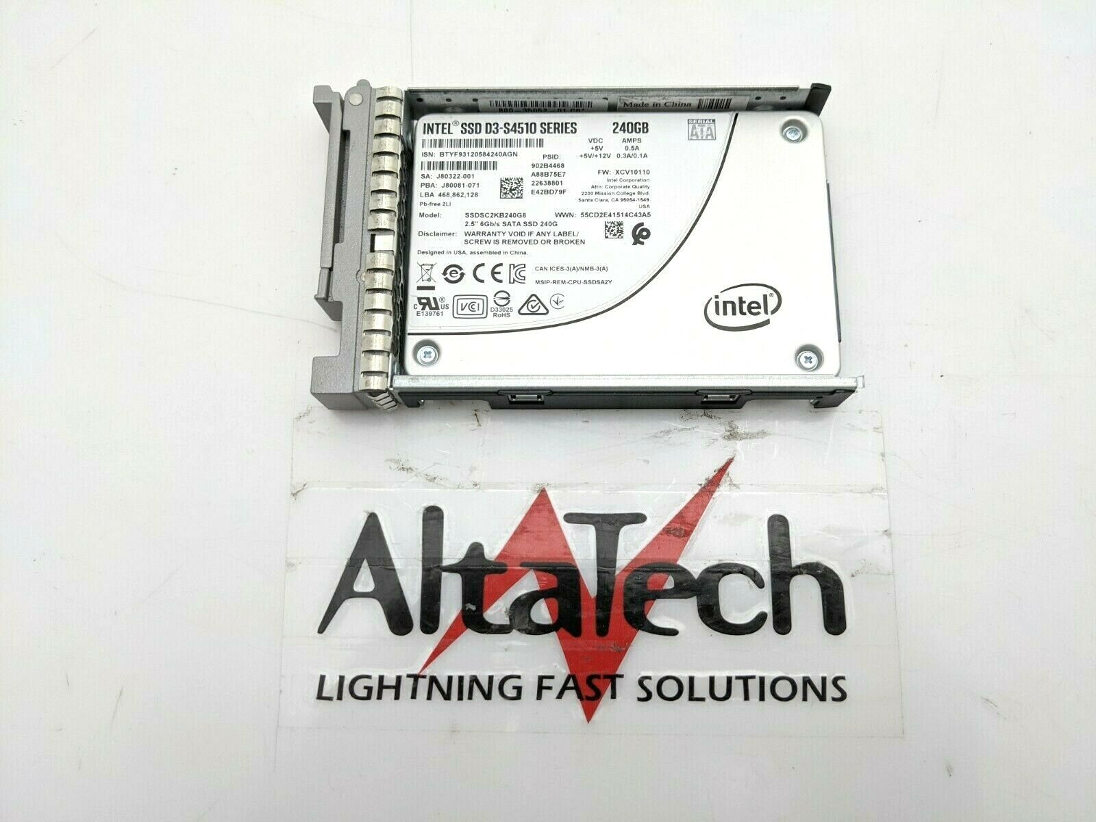 Intel SSDSC2KB240G8 240GB 6Gbps 2.5-inch SATA Solid State Drive