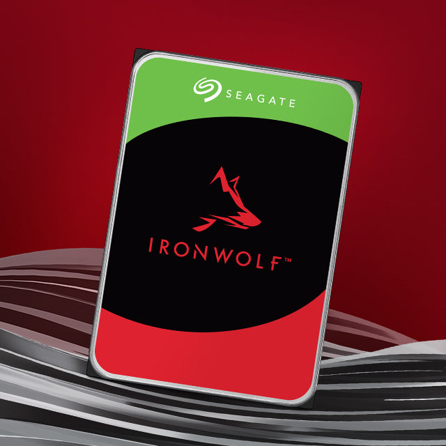 A photo of the Seagate IronWolf hard drive.