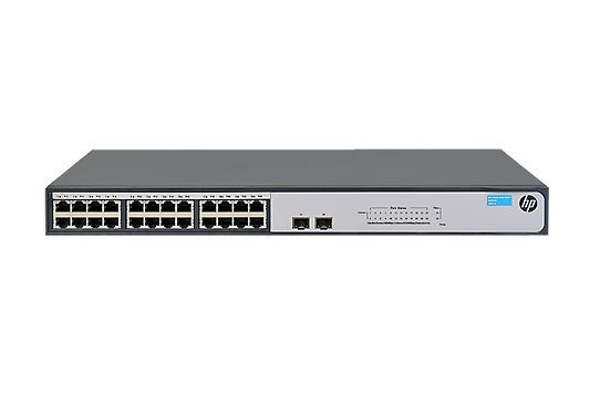 JH017A#AC3 - HP OfficeConnect 1420 24-Ports 10/100/1000BASE-T Ethernet Layer 2 1U Rack-mountable Network Switch with 2-Ports SFP