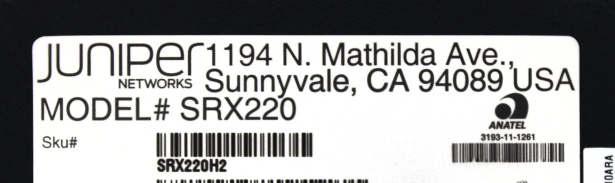 Juniper Networks SRX220H2 SRX SERVICES GATEWAY 220