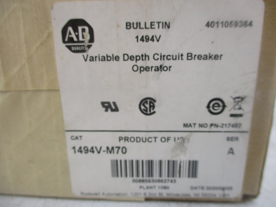ALLEN BRADLEY 1494V-M70 SER. A NSFS