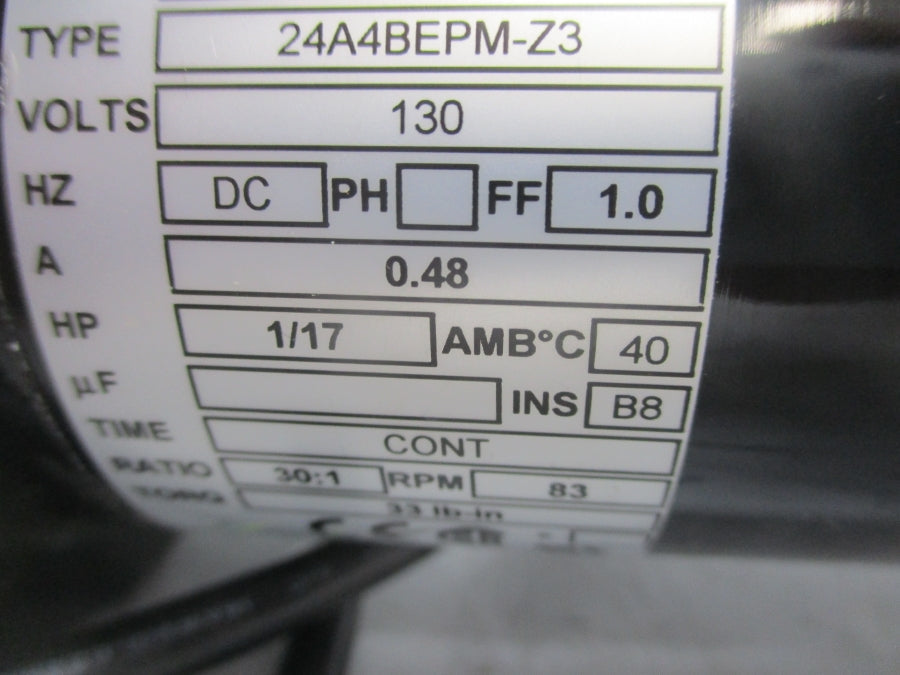 BODINE 24A4BEPM-Z3 130V 0.48A NSMP