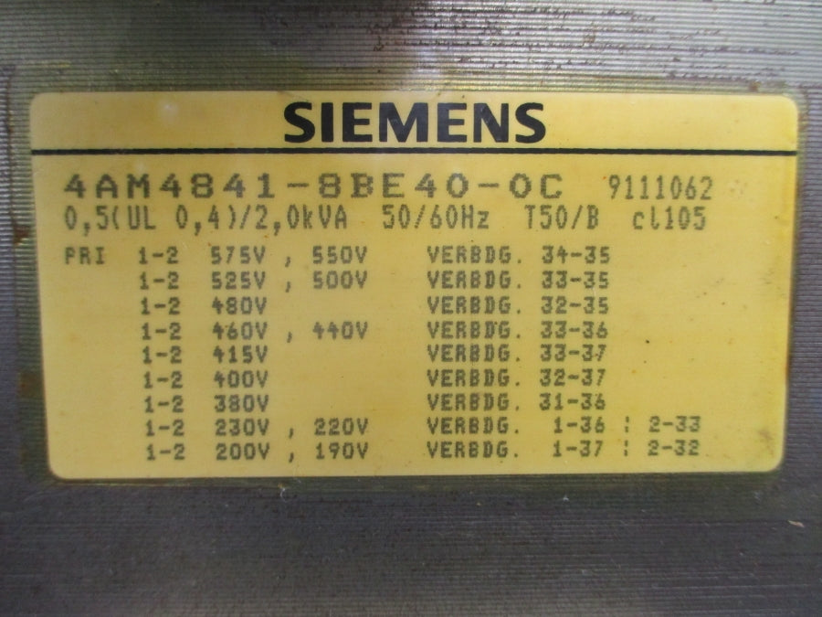 SIEMENS 4AM4841-8BE40-0C 575V UNMP