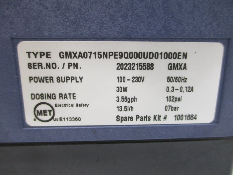 PROMINENT GMXA0715NPE9Q000UD01000EN 100-230V 0.3-0.12A 102PSI NSMP