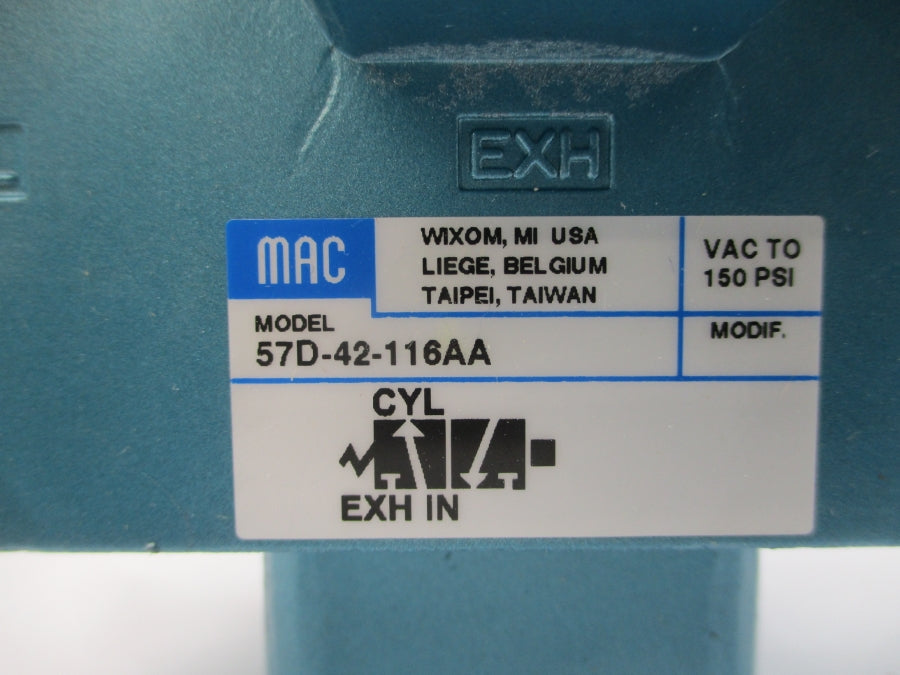 MAC 57D-42-116AA 110/120V 25-150PSI NSNP