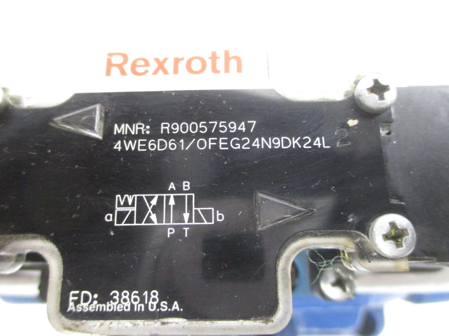 REXROTH R978017412 4WEH22D76/OF6EG24N9E 24VDC 1.25A 4100PSI UNMP