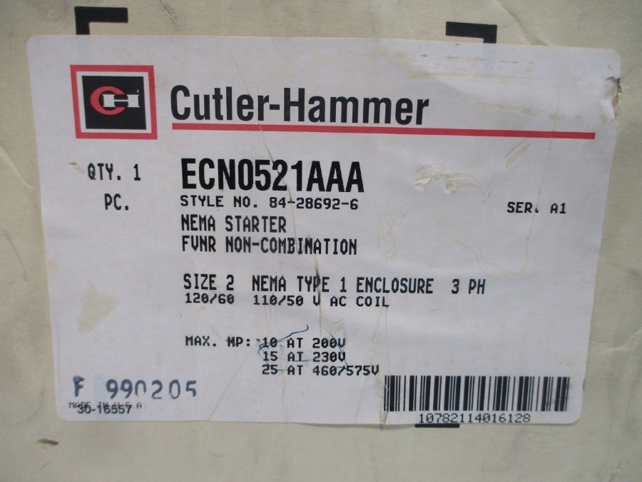 CUTLER HAMMER ECN0521AAA SER. A1 110/120VAC 45A NSMP