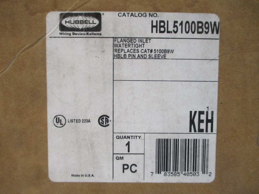HUBBELL HBL5100B9W 120/208VAC 100A NSMP