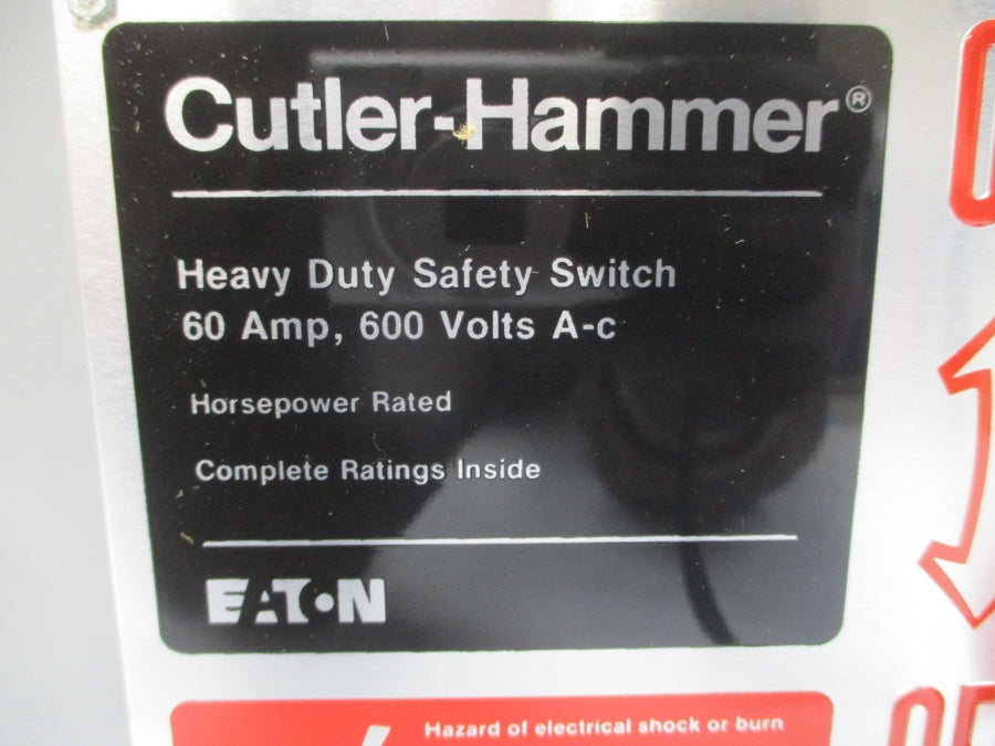 CUTLER HAMMER DH362UGK-RS 600VAC 60A NSMP