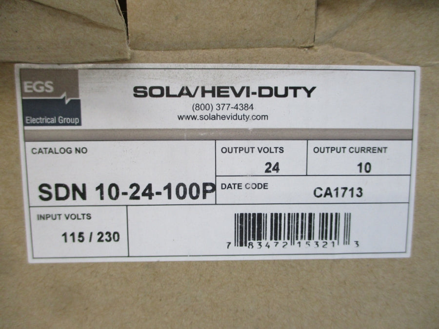 SOLA SDN10-24-100P 115/230VAC 5.0/2.0A NSMP