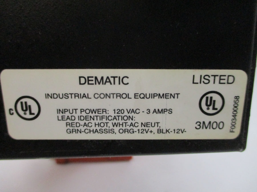 DEMATIC K001752CBA 120VAC 3A UNMP