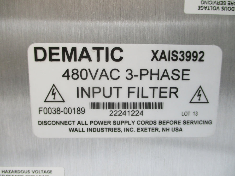 DEMATIC XAIS3992 F0038-00189 480VAC (PKG OF 9) NSMP