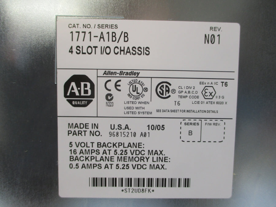 ALLEN BRADLEY 1771-A1B SER. B 5.25VDC 16A REV. N01 NSMP