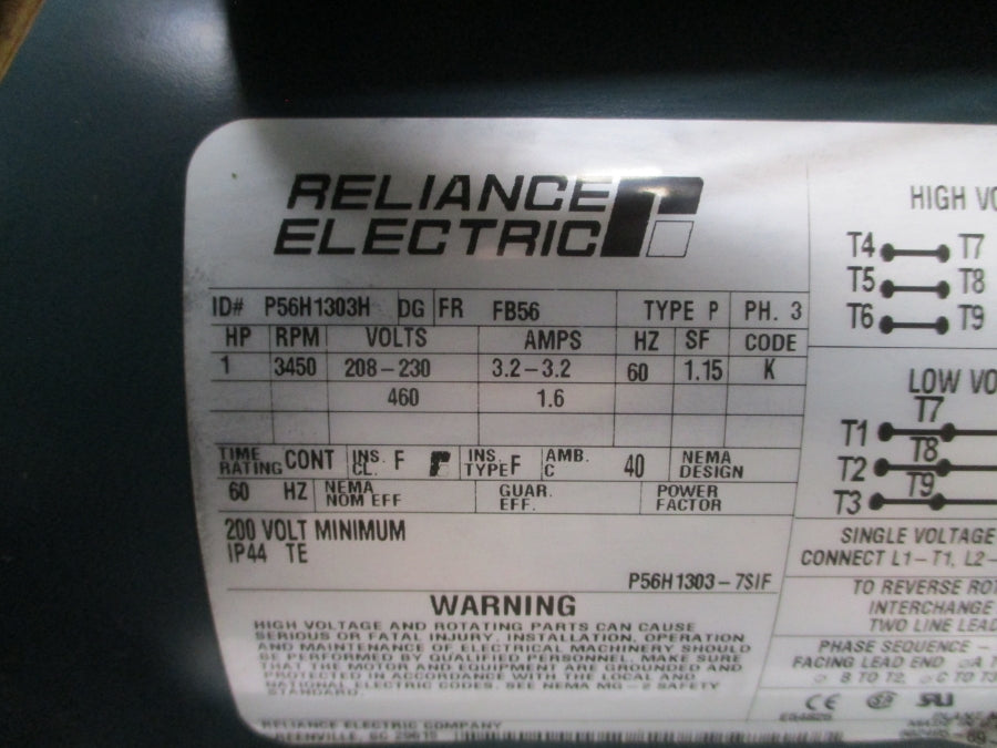 NEW YORK BLOWER 105 P56H1303H 208-230/460V 3.2-3.2/1.6A NSNP