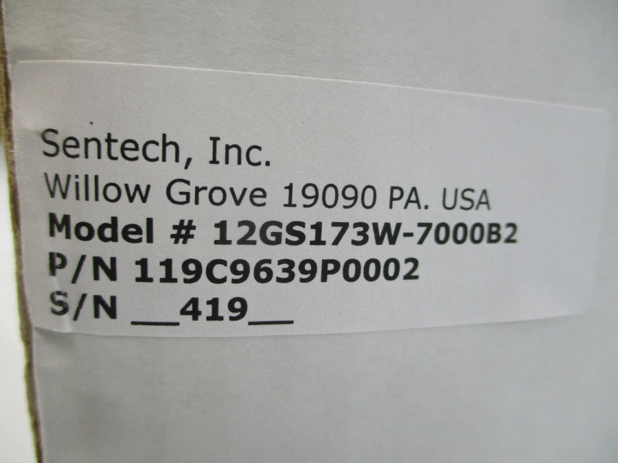 SENTECH 12GS173W-7000B2 119C9639P0002 NSMP