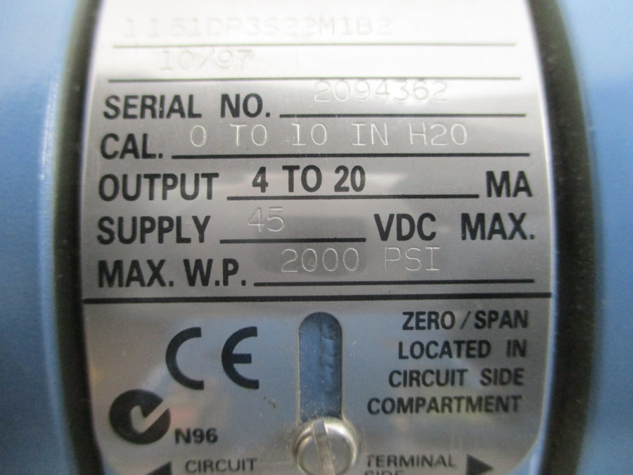 ROSEMOUNT 1151DP3S22M1B2 45VDC 2000PSI NSNP