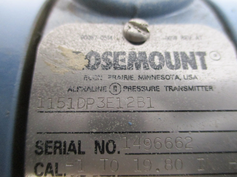 ROSEMOUNT 1151DP3E12B1 45VDC 2000PSI UNMP