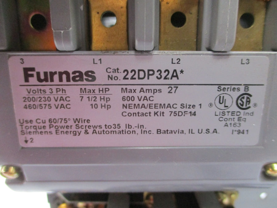 FURNAS 22DP32AF SER. B 110/120V 27A NSMP