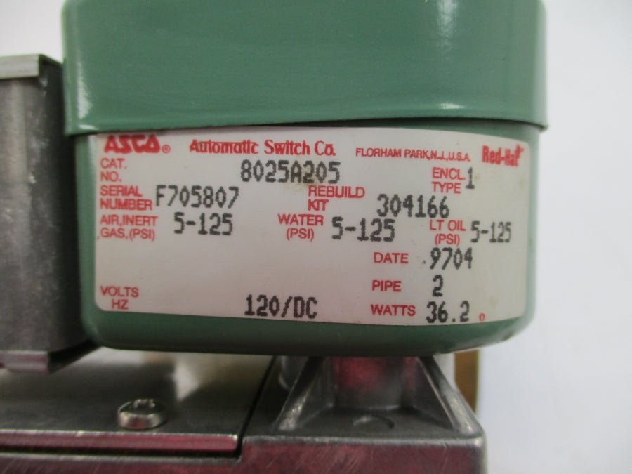 ASCO 8025A205 120VDC 5-125PSI 2" NSNP