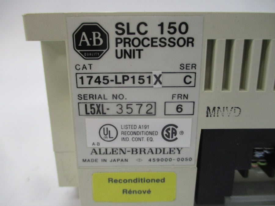 ALLEN BRADLEY 1745-LP151X SER. C F/W 6 85-132VAC 1.0A NSNP