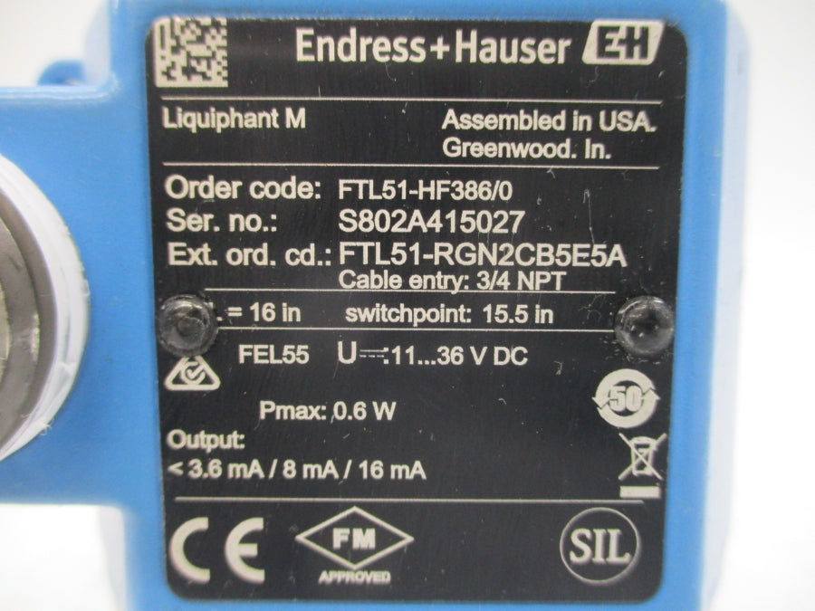 ENDRESS+HAUSER FTL51-HF386/0 11-36VDC NSNP