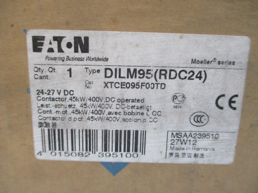 EATON DILM95(RDC24) XTCE095F00TD 24-27VDC 110A NSMP