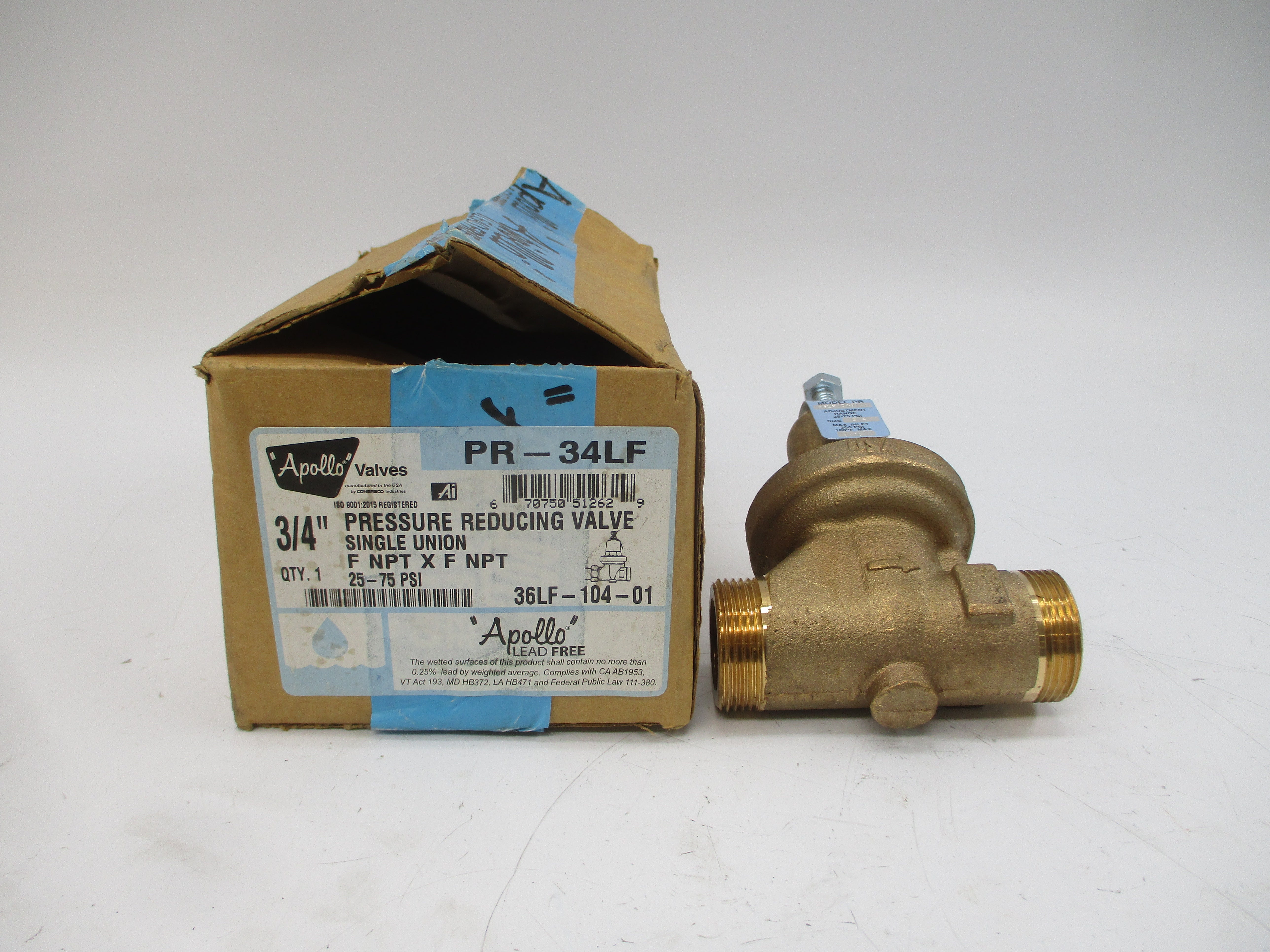 APOLLO VALVES 36LF-104-01 25-75PSI 3/4" NSMP