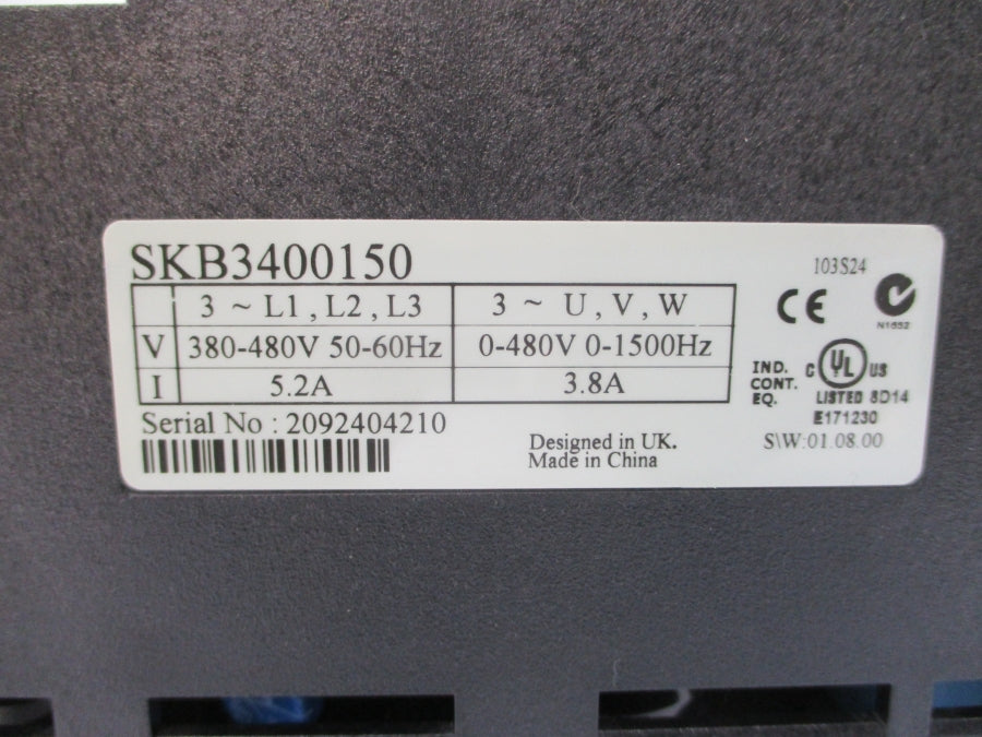 CONTROL TECHNIQUES SKB3400150 11410300703000 380-480V 5.2A NSMP