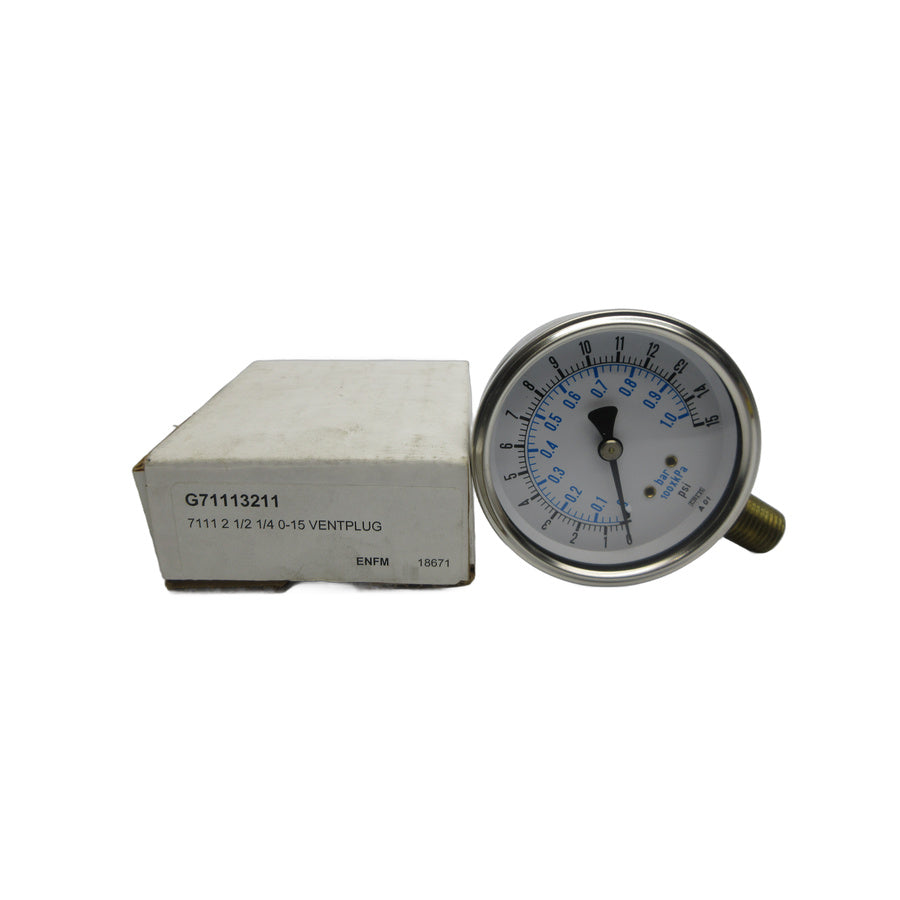 GAUGE G71113211 0-15PSI NSMP