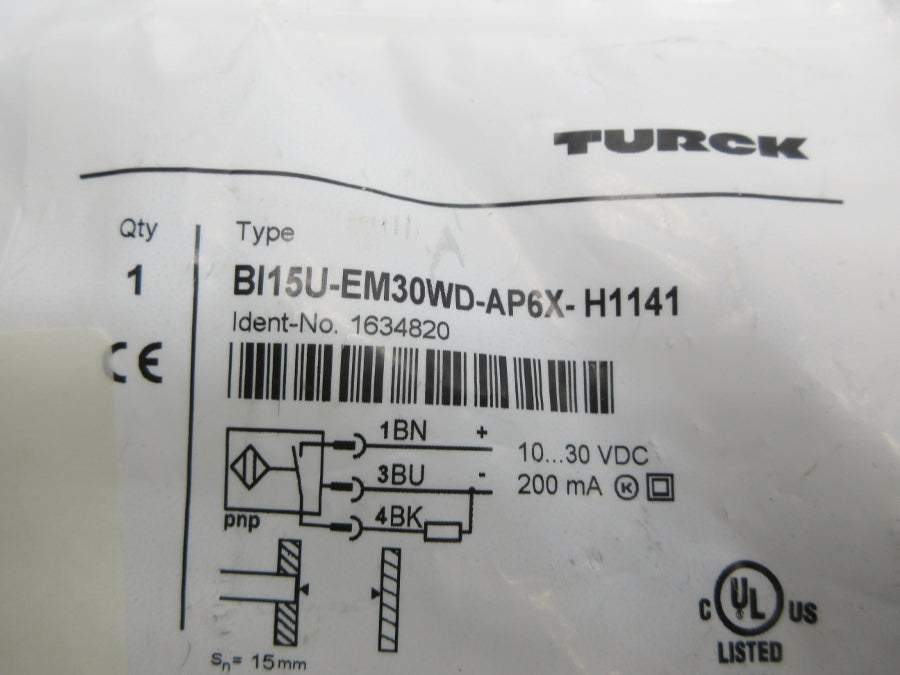 TURCK BI15U-EM30WD-AP6X-H1141 1634820 10-30VDC NSMP
