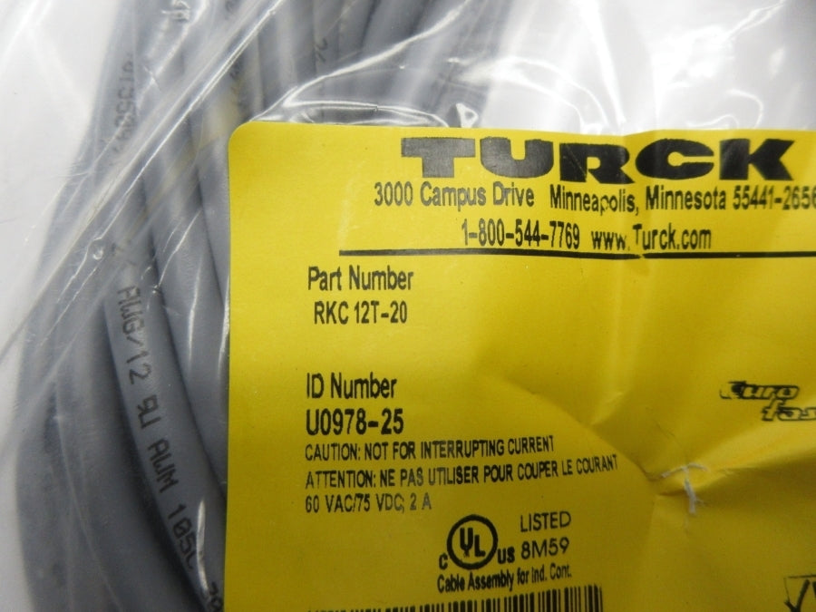 TURCK RKC12T-20 U0978-25 60VAC 2A NSMP