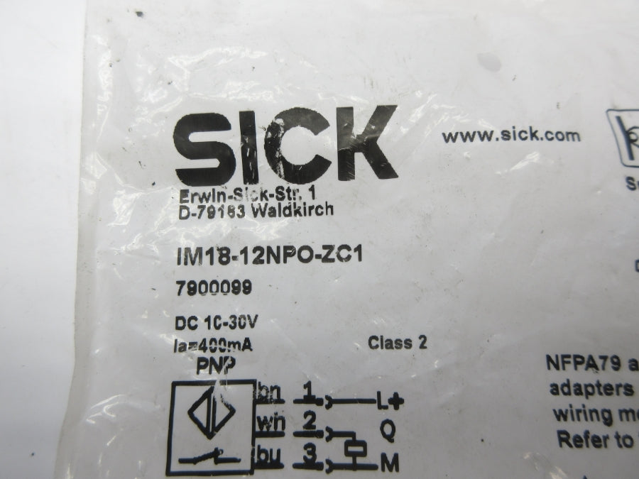 SICK IM18-12NPO-ZC1 7900099 10-30VDC NSMP