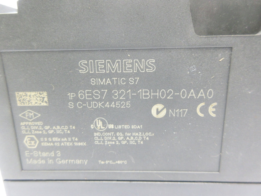 SIEMENS 6ES7321-1BH02-0AA0 24VDC (AS PICTURED2) UNMP