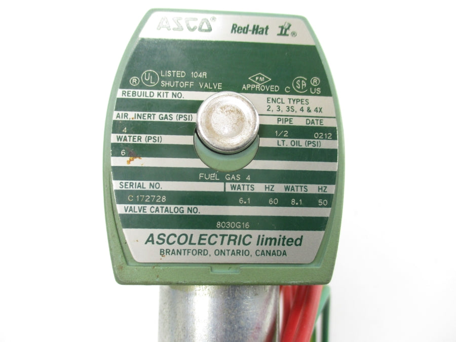 ASCO 8030G16 110/120V 6PSI 1/2" NSNP