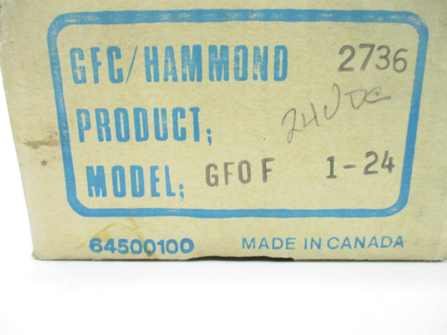 GFC HAMMOND GFOF1-24 105-125/210-250VAC NSMP