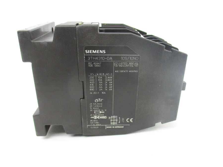 SIEMENS 3TH4310-0AK6 110/120V NSMP