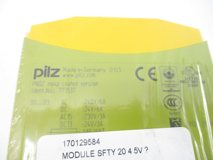 PILZ PNOZM04PCOATEDVERSION 773537 240V 6A NSMP