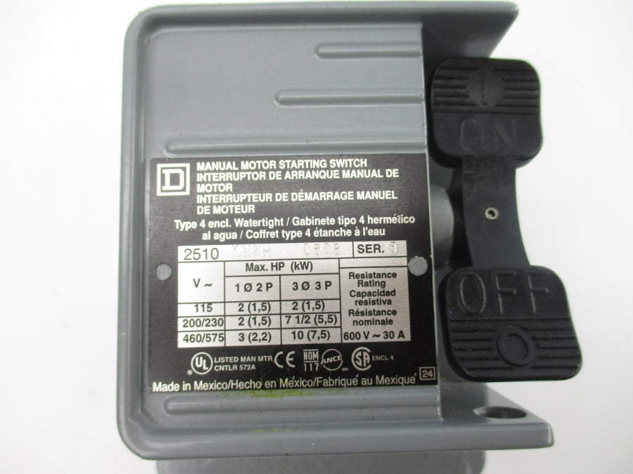 SQUARE D 2510KW2H0606 SER. B 600V 30A NSNP