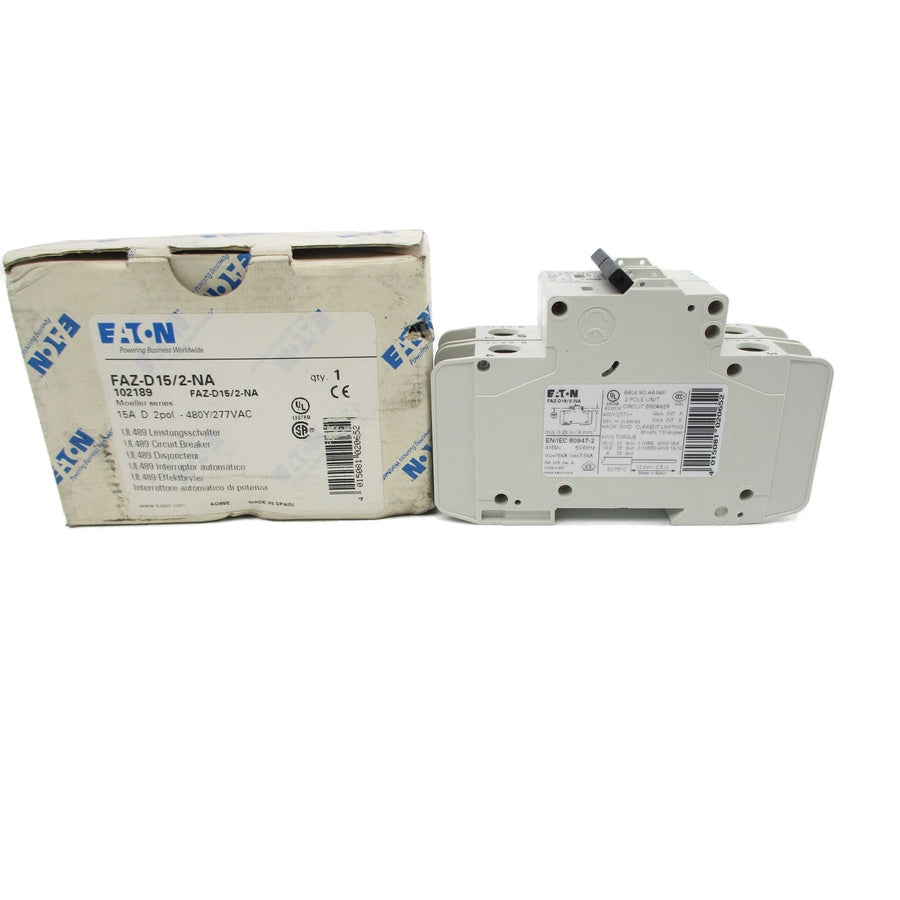 EATON FAZ-D15/2-NA 102189 277VAC 15A NSMP