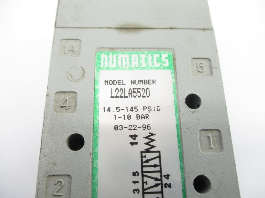 NUMATICS L22LA5520 14.5-145PSI NSNP