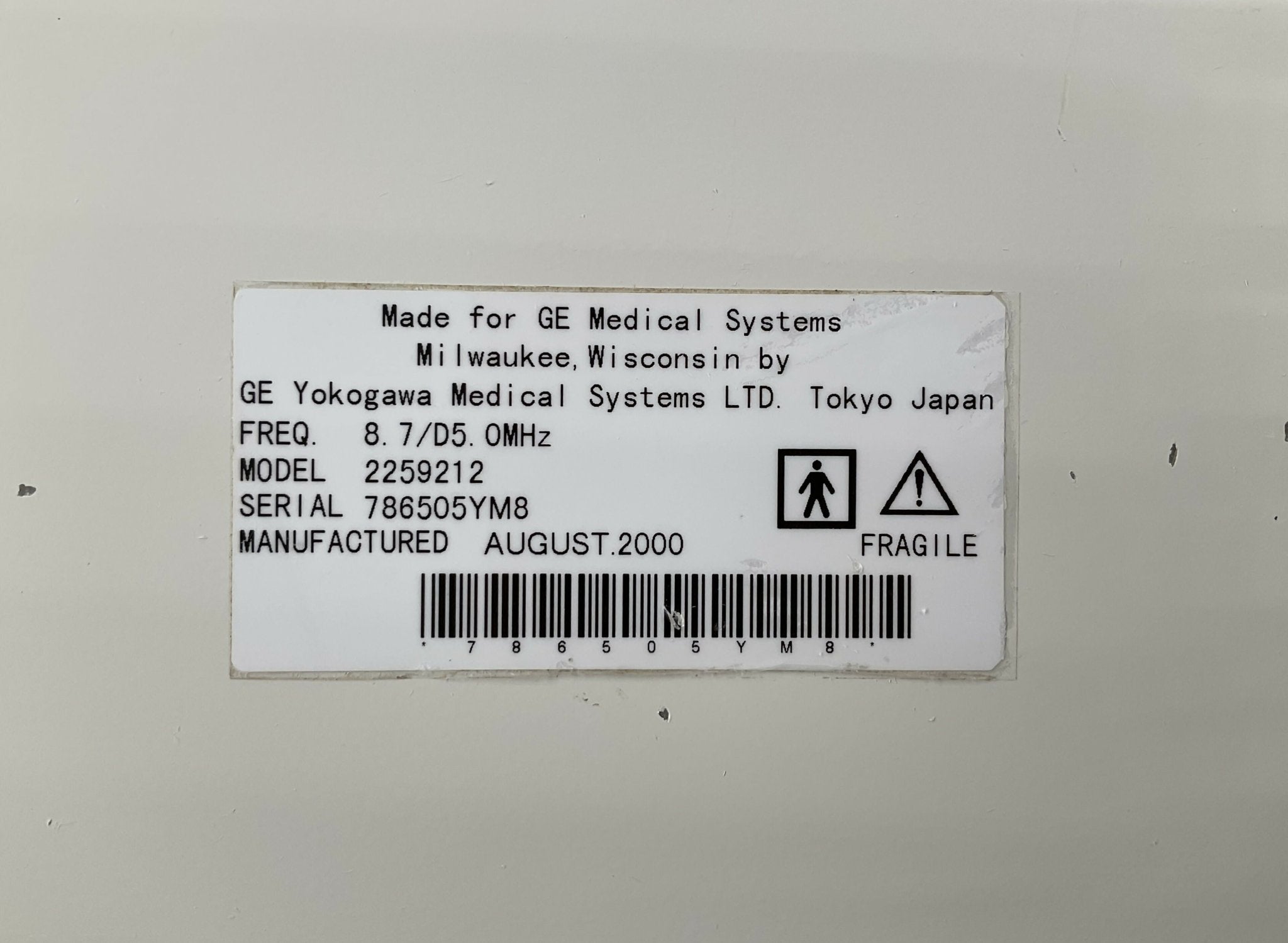 LA39 LINEAR ULTRASOUND TRANSDUCER (2259212 GE