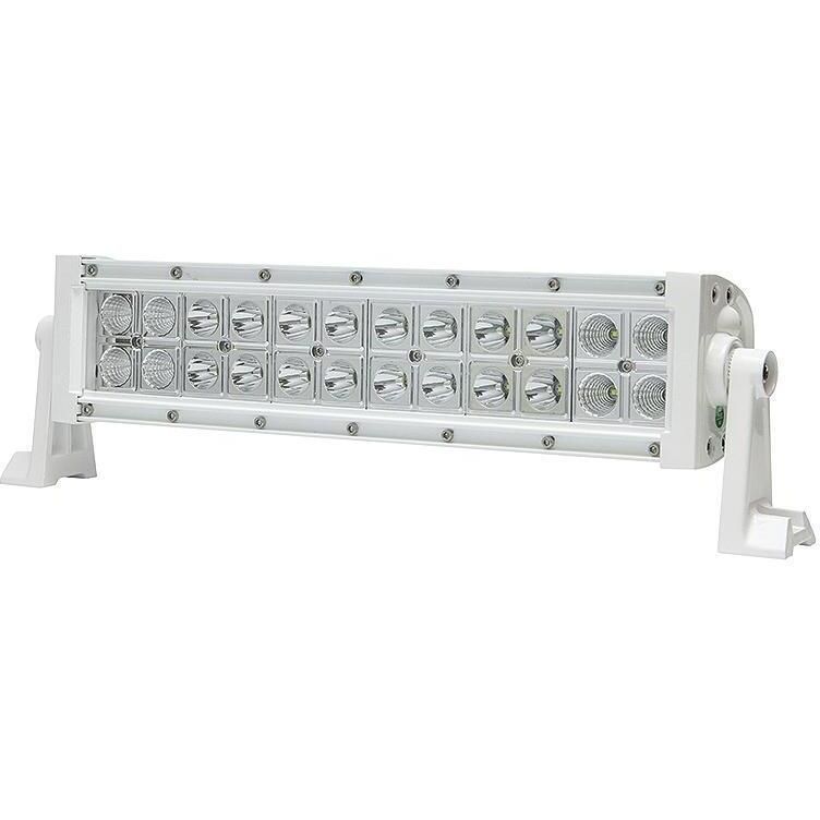 Seachoice UCL21CWSCH 51683 LED Spot/Flood Light Bar, White Housing 24 LEDs, 13.6", 12/24V