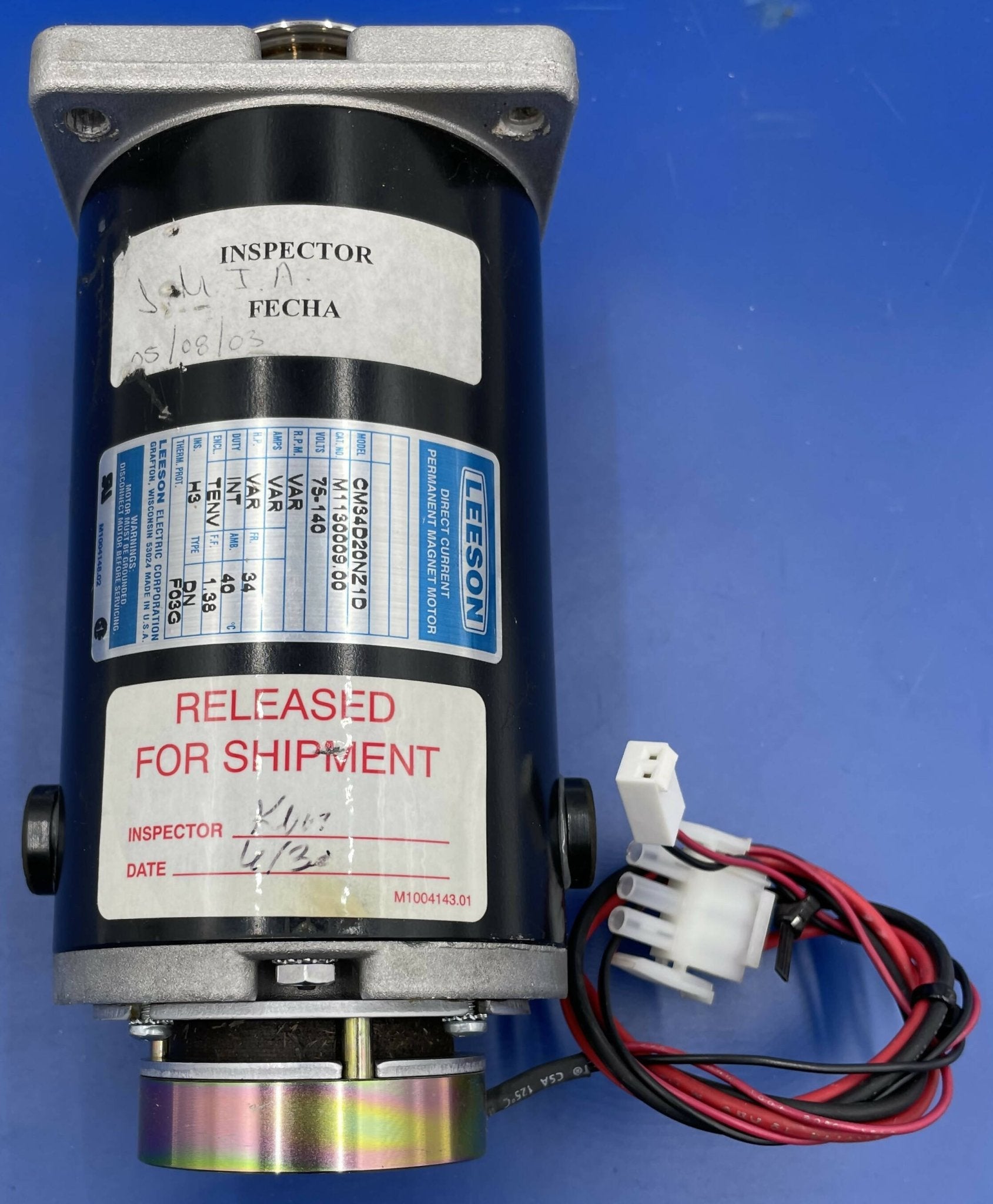LEESON DRIVE MOTOR (CMS34D20NZ1D/46-302161P1 GE