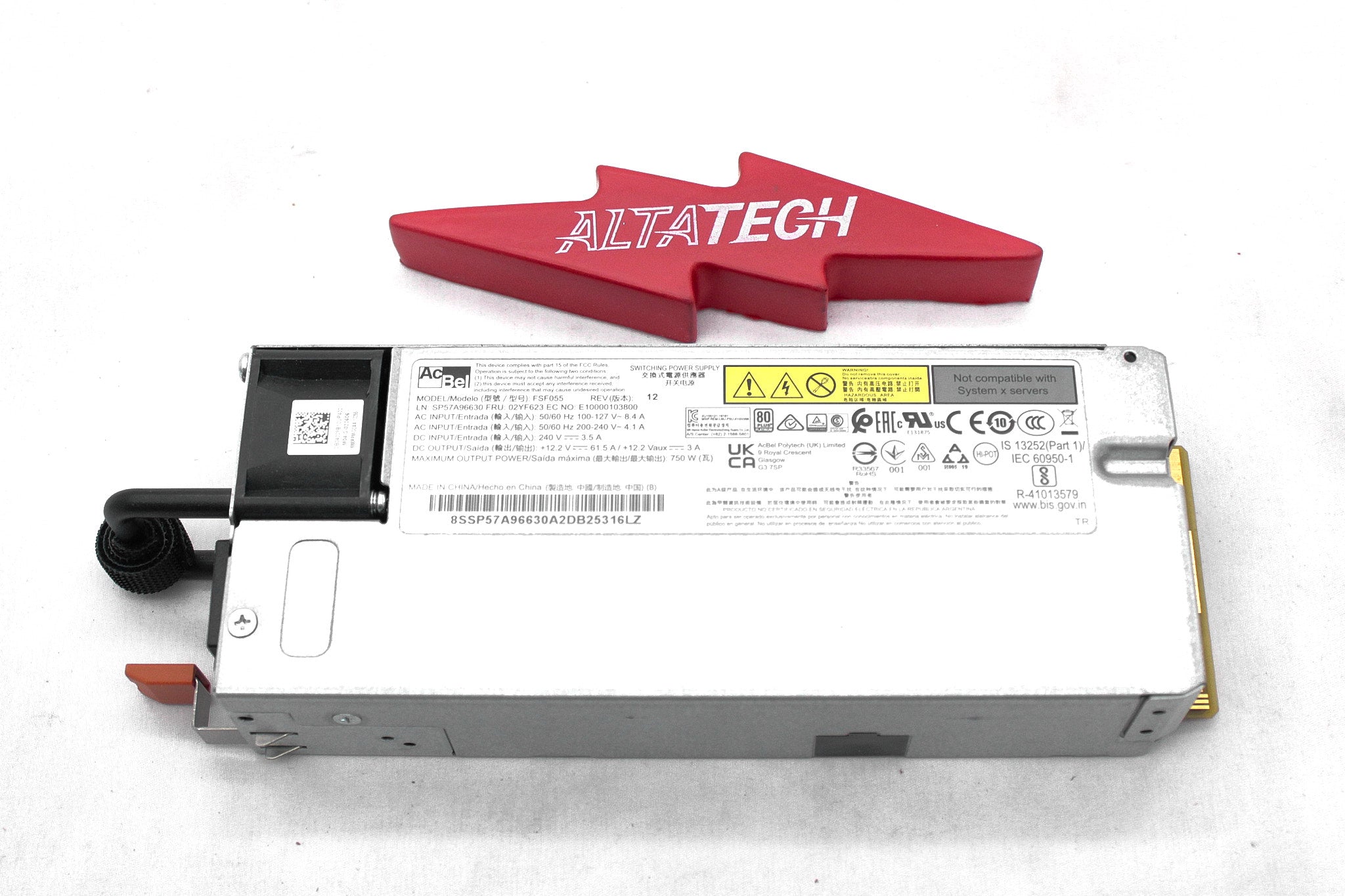 Lenovo 02YF623 750W 230/115V Platinum PSU 7N67A00883 01PF515 01PE522 0