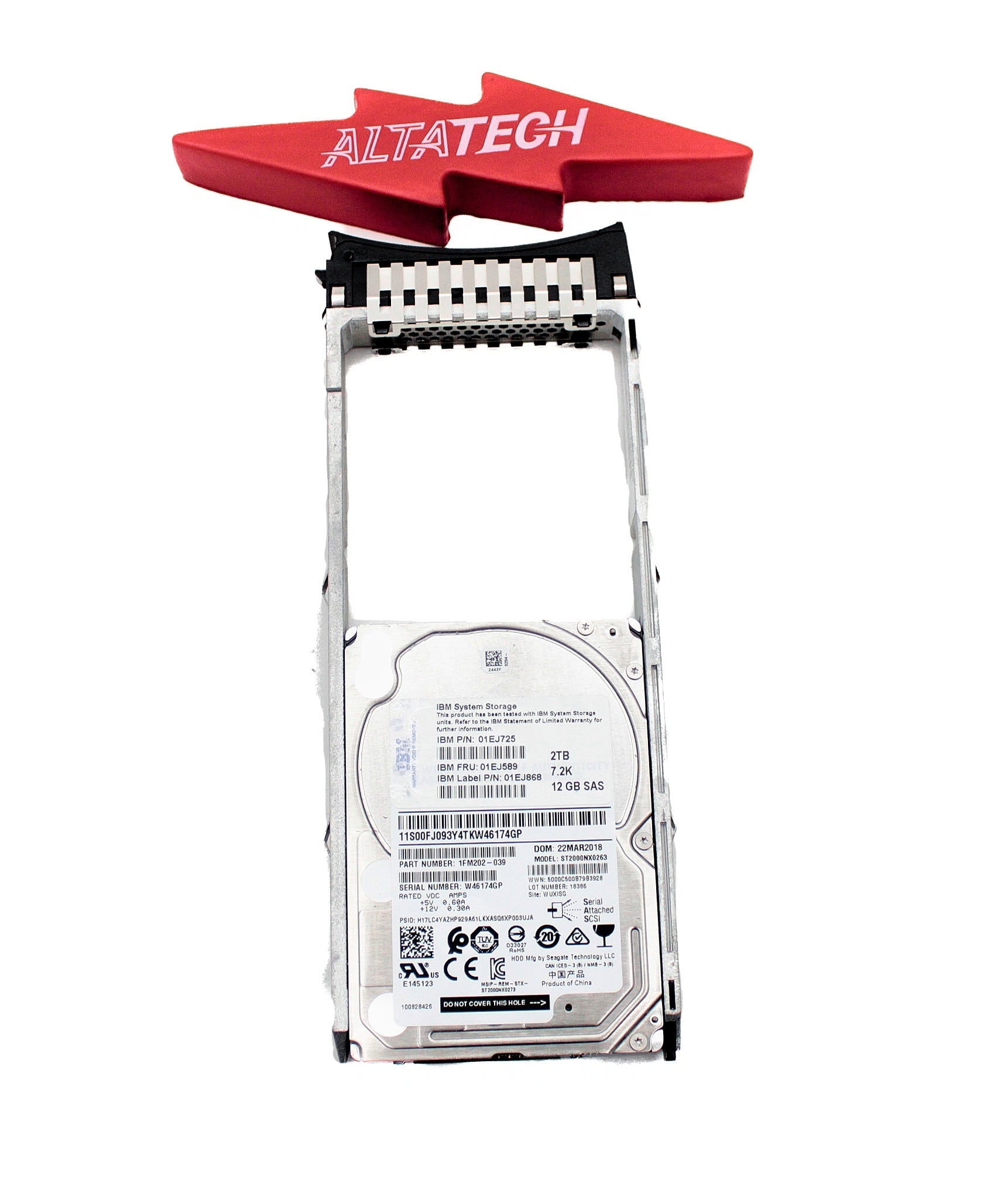 Lenovo 6535-AU6J V3700 V2 2TB 2.5 inch 7.2K HDD